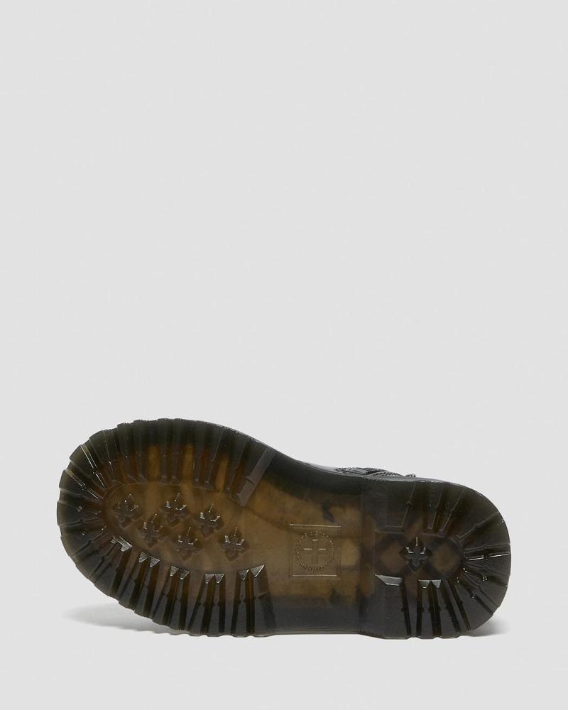 Dr Martens Toddler 1460 Overlay Lær Fritidsstøvler Barn Svarte | Norge 157SGL
